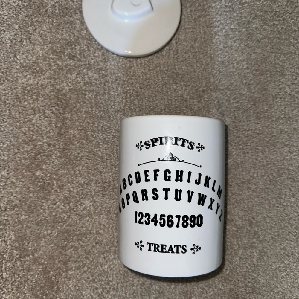 Rae Dunn Ouija Board Canister